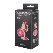 Анальная Пробка Diamond Quartz Shine розовое золото