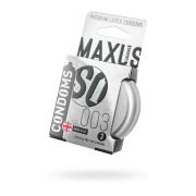 Презервативы Maxus, тонкие, латекс, железный кейс, 18 см, 5,3 см, 3 шт.