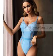 Боди на косточках с кружевной отделкой