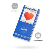 Презервативы Masculan, сlassic 2, doty, латекс, точечные, розовые, 19 см, 5,3 см