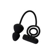 АНАЛЬНАЯ ПРОБКА EROTIST С ДОПОЛНИТЕЛЬНОЙ СТИМУЛЯЦИЕЙ, СИЛИКОН, ЧЕРНАЯ