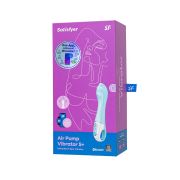 Нереалистичный вибратор Satisfyer Air Pump Vibrator 5, силикон, голубой