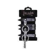 Наручники Pecado BDSM, однослойные из двух ремешков, натуральная кожа, черные