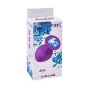 АНАЛЬНАЯ ПРОБКА EMOTIONS CUTIE LARGE PURPLE LIGHT BLUE CRYSTALL
