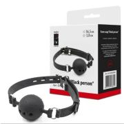 Кляп-шар дышащий Black person, силикон