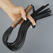 ПЛЕТЬ ЭКО СЕРИЯ ЧЕРНАЯ (кожа), 58 см