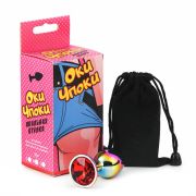 Анальная пробка «Хамелеон», с красным кристаллом, D = 27 мм