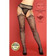 Чулки с поясом и стринги Candy Girl Christabel со стразами
