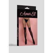 Ажурные чулки в мелкую сетку S/L