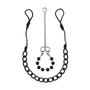 Лассо на соски соединенное цепочкой + зажим на половые губы Nipple & Clit Jewelry