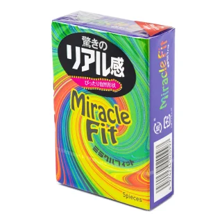 Презервативы латексные Sagami Miracle Fit №5 — облегающие японские презервативы анатомической формы с двумя зонами сужения для максимального прилегания и чувствительности.