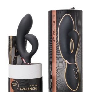 Вибратор-кролик WANAME D-SPLASH Avalanche, силикон, черный, 20,5 см