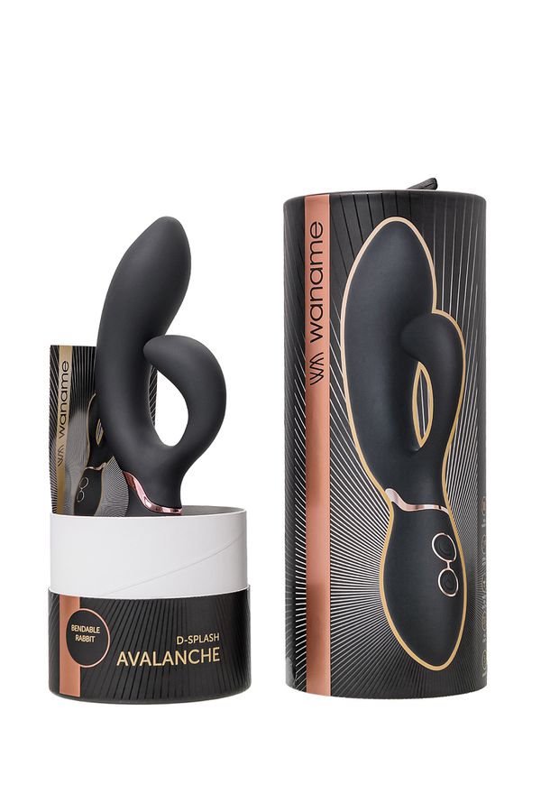 Вибратор-кролик WANAME D-SPLASH Avalanche, силикон, черный, 20,5 см Вибратор-кролик WANAME D-SPLASH Avalanche, силикон, черный, 20,5 см