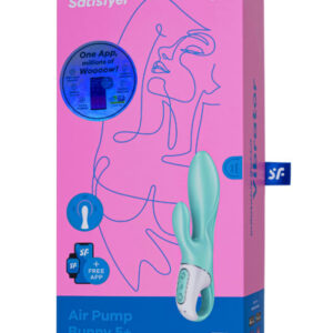 НЕРЕАЛИСТИЧНЫЙ ВИБРАТОР SATISFYER AIR PUMP BUNNY 5, СИЛИКОН, ЗЕЛЕНЫЙ, 15 СМ.