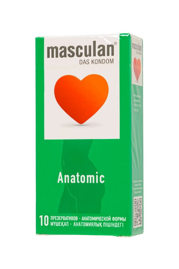 ПРЕЗЕРВАТИВЫ MASCULAN ANATOMIC, АНАТОМИЧЕСКОЙ ФОРМЫ, 5,3 СМ, 18,5 СМ