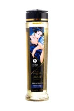 Shunga Масло для массажа Seduction Midnight flower, натуральное, возбуждающее, с цветочным ароматом — изображение 4