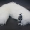 Анальная втулка Sitabella с хвостом серый песец, 6,5 см