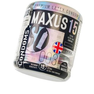 Презервативы Maxus, 0.03, латекс, 18 см, 5,3 см, 15 шт.