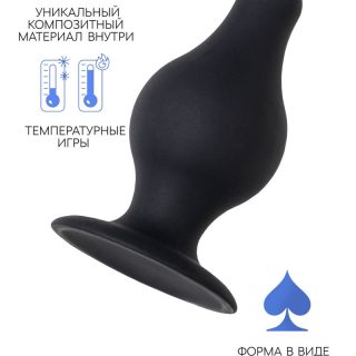 АНАЛЬНАЯ ВТУЛКА EROTIST SPADE S, САЙЛЕКСПАН, ЧЁРНЫЙ, 8 СМ