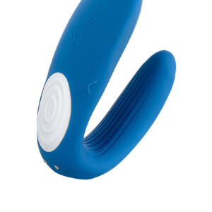 Многофункциональный стимулятор для пар Satisfyer Partner Whale, силикон, голубой, 17см
