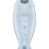 Вакуумный стимулятор клитора Satisfyer Seal You Soon, силикон, голубой, 11 см