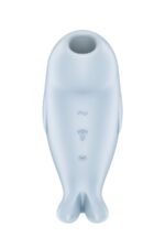 Вакуумный стимулятор клитора Satisfyer Seal You Soon, силикон, голубой, 11 см
