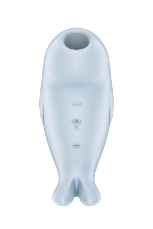 Вакуумный стимулятор клитора Satisfyer Seal You Soon, силикон, голубой, 11 см