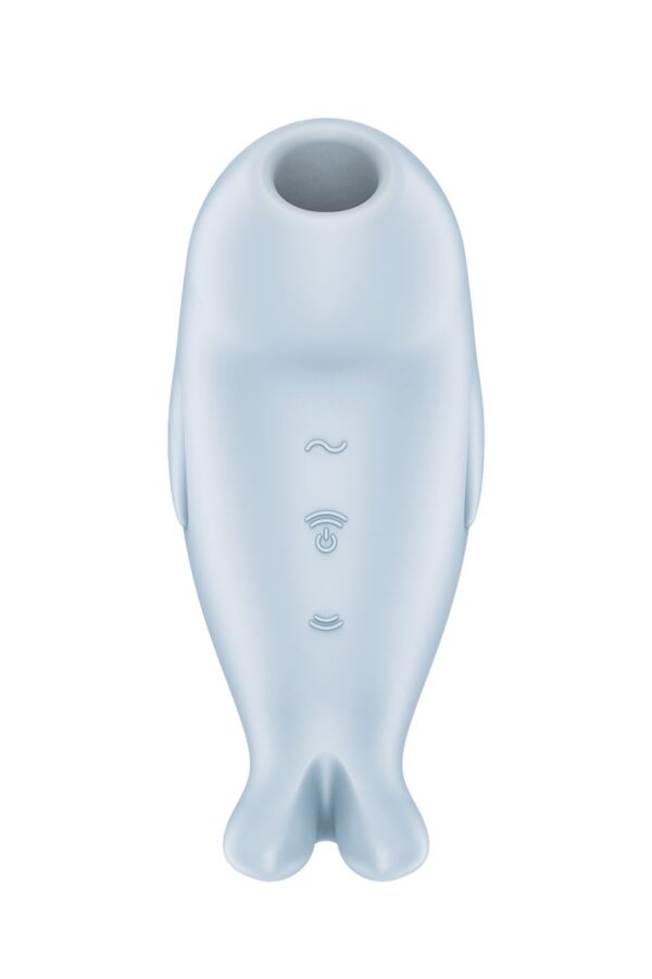 Вакуумный стимулятор клитора Satisfyer Seal You Soon, силикон, голубой, 11 см
