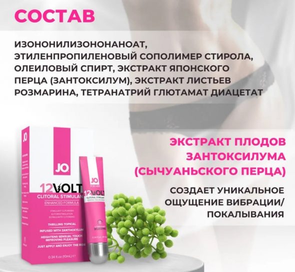 Возбуждающая сыворотка мощного действия 12 VOLT Clitoral Stimulant (10 мл)