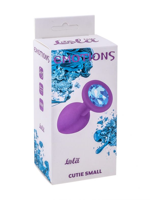 Анальная пробка Emotions Cutie Purple Light blue crystal 2.7 см