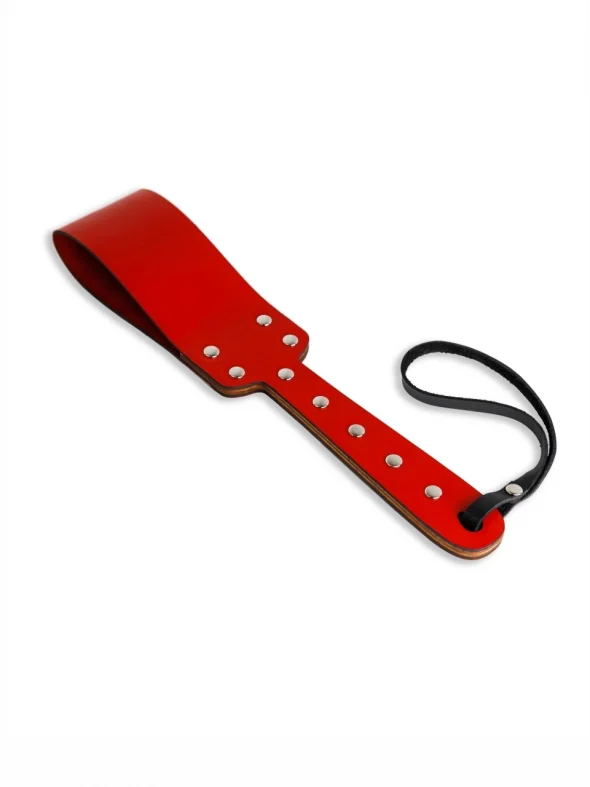 Мягкий паддл Lassy Red, натуральная кожа, 34 см