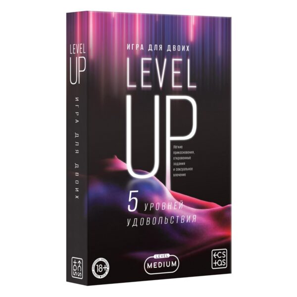 Игра для пар «Повышение уровня», 50 карт, плётка, наручники, 18+ — прокачайте интим от ласки до экстрима!