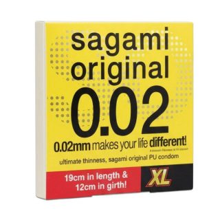 Презервативы полиуретановые XL Original Sagami 002 мм, 1 шт, ширина 61 мм