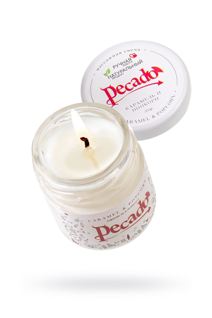 Массажная свеча Pecado BDSM, Caramel & Popcorn 35мл Массажная свеча Pecado BDSM, Caramel & Popcorn 35мл