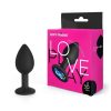 Анальная пробка SEXY FRIEND Black Blue crystall 2,7 см