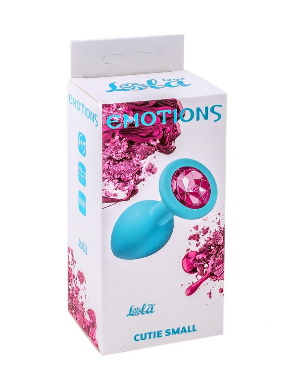 Анальная пробка Emotions Cutie Turquoise Pink crystall 2.7 см