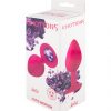 Анальная пробка Emotions Cutie Pink Dark purple crystal 3.5 см