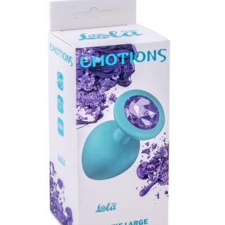 Анальная пробка Emotions Cutie Turquoise Light purple crystal 4.2 см