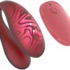 Вибратор для пар Amovibe TWIN PLUS Red, с пультом и приложением, 12 режимов