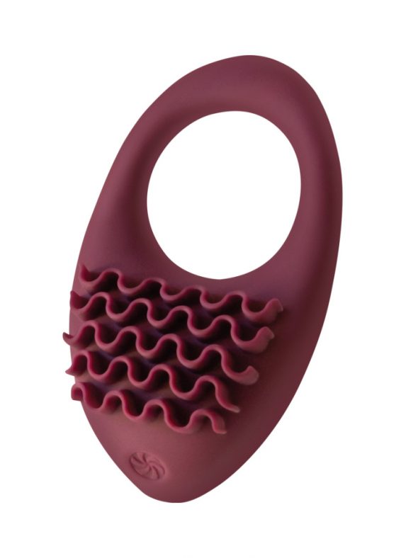 Эрекционное кольцо Pure Passion Stellar Wine Red с вибрацией, 20 режимов